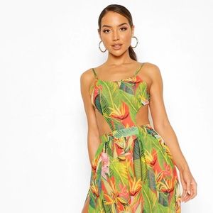 Tropicana Cut Out Maxi Beach Dress (Never Worn)
